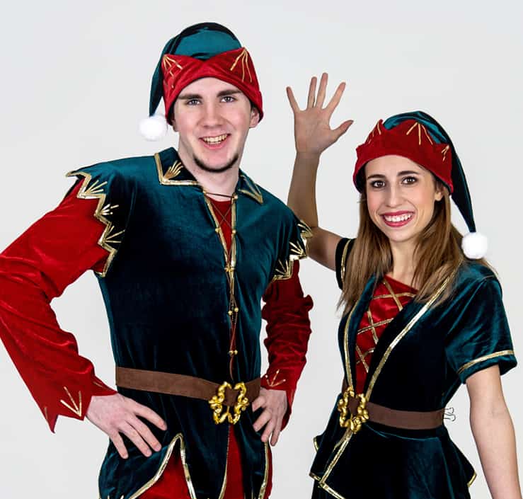 Barbe Et Cheveux Père Noël Adulte Bleu - Accessoires Costume Noël Cosplay M
